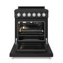 Gordon Ramsay by Thor Kitchen 30-Inch Professional Gas Range with Precision Knob Control in Black with Stainless Steel Trim (RSG30PB-SS)