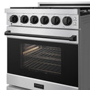 Gordon Ramsay by Thor Kitchen 30-Inch Professional Liquid Propane with Precision Knob Control in Stainless Steel with Black Trim (RSG30PLP-BLK)