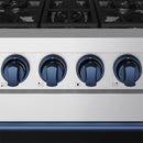 Gordon Ramsay by Thor Kitchen 30-Inch Professional Liquid Propane with Precision Knob Control in Stainless Steel with Blue Trim (RSG30PLP-BLU)