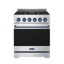 Gordon Ramsay by Thor Kitchen 30-Inch Professional Liquid Propane with Precision Knob Control in Stainless Steel with Blue Trim (RSG30PLP-BLU)
