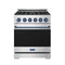 Gordon Ramsay by Thor Kitchen 30-Inch Professional Liquid Propane with Precision Knob Control in Stainless Steel with Blue Trim (RSG30PLP-BLU)