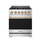 Gordon Ramsay by Thor Kitchen 30-Inch Professional Gas with Precision Knob Control in Stainless Steel with Bronze Trim (RSG30P-BRZ)