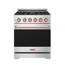 Gordon Ramsay by Thor Kitchen 30-Inch Professional Gas with Precision Knob Control in Stainless Steel with Rose Gold Trim (RSG30P-RSG)