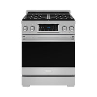 Gordon Ramsay by Thor Kitchen 30-Inch Professional Natural Gas Range with Tilt Panel Touch Control and 4.55 Cu. Ft. Self Clean Oven in Stainless Steel (RSG30)