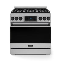 Gordon Ramsay by Thor Kitchen 36-Inch Professional Natural Gas Range with Tilt Panel Touch Control and 6.0 Cu. Ft. Self Clean Oven in Stainless Steel with Black Trim (RSG36-BLK)