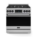 Gordon Ramsay by Thor Kitchen 36-Inch Professional Natural Gas Range with Tilt Panel Touch Control and 6.0 Cu. Ft. Self Clean Oven in Stainless Steel with Black Trim (RSG36-BLK)