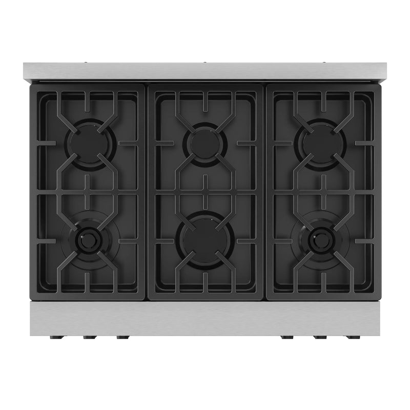 Thor Kitchen Gordon Ramsay Series 36-Inch Professional Gas Range with Tilt Panel Touch Control in Stainless Steel with Black Trim (RSG36-BLK)