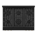 Gordon Ramsay by Thor Kitchen 36-Inch Professional Natural Gas Range with Tilt Panel Touch Control and 6.0 Cu. Ft. Self Clean Oven in Black with Bronze Trim (RSG36B-BRZ)