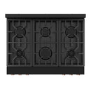 Gordon Ramsay by Thor Kitchen 36-Inch Professional Natural Gas Range with Tilt Panel Touch Control and 6.0 Cu. Ft. Self Clean Oven in Black with Rose Gold Trim (RSG36B-RSG)