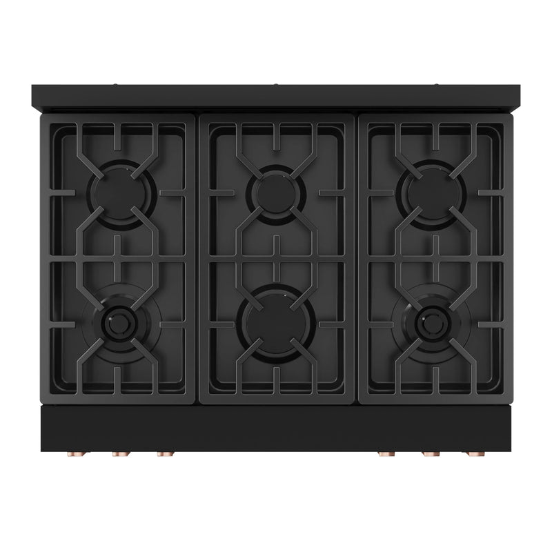 Thor Kitchen Gordon Ramsay 3-Piece Appliance Package - 36-Inch Gas Range with Tilt Panel, 36-Inch Refrigerator, and Dishwasher in Black with Rose Gold Trim