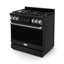 Gordon Ramsay by Thor Kitchen 36-Inch Professional Natural Gas Range with Tilt Panel Touch Control and 6.0 Cu. Ft. Self Clean Oven in Black with Stainless Steel Trim (RSG36B-SS)