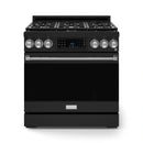 Gordon Ramsay by Thor Kitchen 36-Inch Professional Natural Gas Range with Tilt Panel Touch Control and 6.0 Cu. Ft. Self Clean Oven in Black with Stainless Steel Trim (RSG36B-SS)