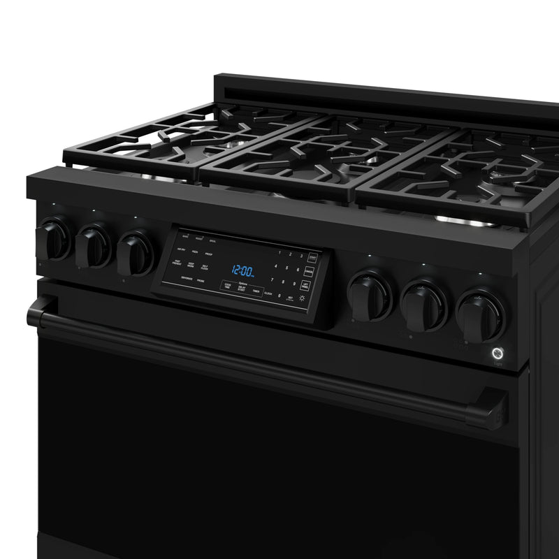 Thor Kitchen Gordon Ramsay Series 36-Inch Professional Gas Range with Tilt Panel Touch Control in Black (RSG36B)