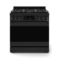 Gordon Ramsay by Thor Kitchen 36-Inch Professional Propane Gas Range with Tilt Panel Touch Control and 6.0 Cu. Ft. Self Clean Oven in Black (RSG36BLP)