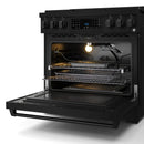 Gordon Ramsay by Thor Kitchen 36-Inch Professional Propane Gas Range with Tilt Panel Touch Control and 6.0 Cu. Ft. Self Clean Oven in Black (RSG36BLP)