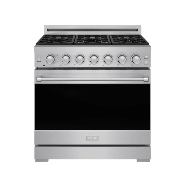 Thor Kitchen Gordon Ramsay 36-inch Professional Natural Gas Range in Stainless Steel (RSG36P)