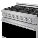 Gordon Ramsay by Thor Kitchen 36-inch Professional Natural Gas Range with Tilt Panel Touch Control and 6.0 Cu. Ft. Self Clean Oven in Stainless Steel (RSG36P)