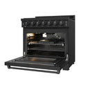 Gordon Ramsay by Thor Kitchen 36-inch Professional Natural Gas Range with Tilt Panel Touch Control and 6.0 Cu. Ft. Self Clean Oven in Black (RSG36PB)