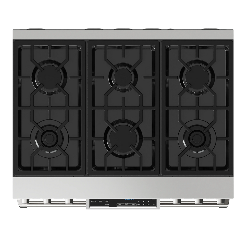 Thor Kitchen Gordon Ramsay Series 36-Inch Professional Gas Range with Tilt Panel Touch Control in Stainless Steel (RSG36)