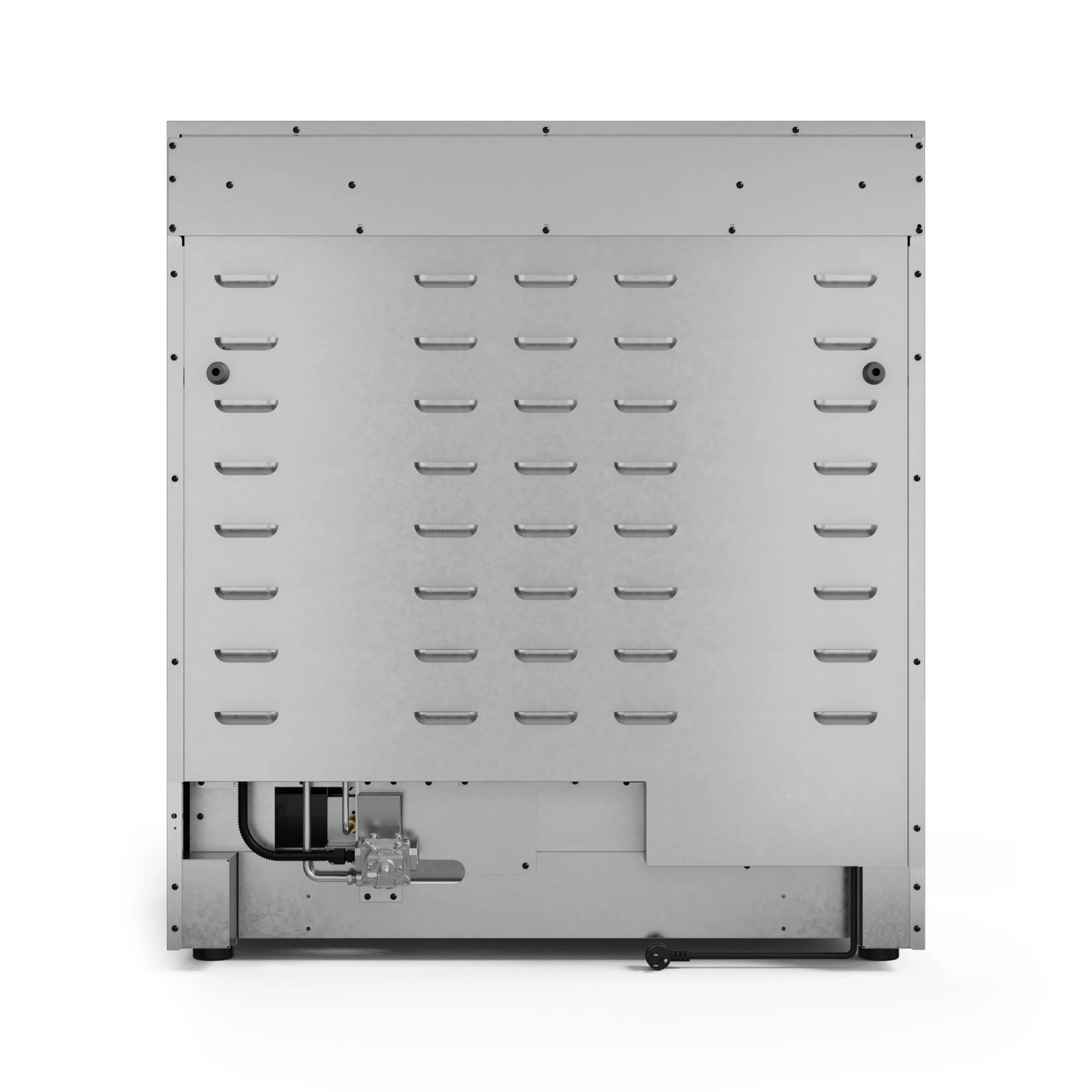 Stainless steel range burner base plate with igniter parts and mounting holes