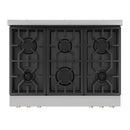 Gordon Ramsay by Thor Kitchen 3-Piece Appliance Package - 36-Inch Propane Gas Range, Tilt Panel, 36-Inch Refrigerator, and Dishwasher in Stainless Steel with Rose Gold Trim