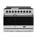 Gordon Ramsay by Thor Kitchen 48-Inch Professional Natural Gas Range with Pro-Style Knobs and 6.8 Cu. Ft. Double Oven in Stainless Steel with Black Trim (RSG48E-BLK)