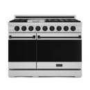 Gordon Ramsay by Thor Kitchen 4-Piece Appliance Package -  48-Inch Propane Gas Range, Wall Mount Range Hood, 36-Inch French Door Refrigerator, and Dishwasher in Stainless Steel with Black Trim