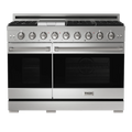 Gordon Ramsay by Thor Kitchen 48-Inch Professional Natural Gas Range with Pro-Style Knobs and 6.8 Cu. Ft. Double Oven in Stainless Steel (RSG48E)