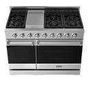 Gordon Ramsay by Thor Kitchen 4-Piece Appliance Package -  48-Inch Propane Gas Range, Wall Mount Range Hood, 36-Inch French Door Refrigerator, and Dishwasher in Stainless Steel