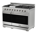 Gordon Ramsay by Thor Kitchen 3-Piece Appliance Package - 48-Inch Propane Gas Range, Double Oven, 36-Inch Refrigerator, and Dishwasher in Stainless Steel