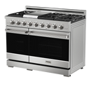 Gordon Ramsay by Thor Kitchen 48-Inch Professional Natural Gas Range with 6.8 Cu. Ft. Double Oven in Stainless Steel (RSG48E)