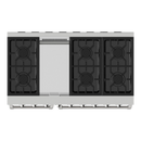 Gordon Ramsay by Thor Kitchen 3-Piece Appliance Package - 48-Inch Gas Range with Double Oven, 36-Inch Refrigerator, and Dishwasher in Stainless Steel