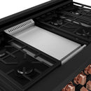 Gordon Ramsay by Thor Kitchen 48-Inch Professional Natural Gas Range with 6.8 Cu. Ft. Double Oven in Black with Rose Gold Trim (RSG48EB-RSG)