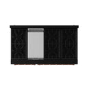 Gordon Ramsay by Thor Kitchen 4-Piece Appliance Package -  48-Inch Natural Gas Range, Wall Mount Range Hood, 36-Inch French Door Refrigerator, and Dishwasher in Black with Rose Gold Trim