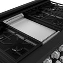 Gordon Ramsay by Thor Kitchen 48-Inch Professional Natural Gas Range with 6.8 Cu. Ft. Double Oven in Black with Stainless Steel Trim (RSG48EB-SS)