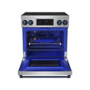 Gordon Ramsay by Thor Kitchen 30-Inch Professional Induction Range with Tilt Panel Touch Control in Stainless Steel with Blue Trim (RSI30-BLU)