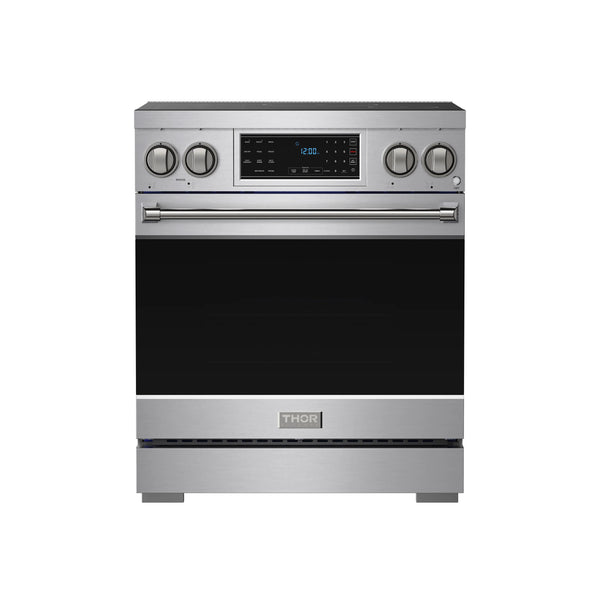 Thor Kitchen Gordon Ramsay 30-inch PRO Style Smooth Glass Top Induction Range in Stainless Steel (RSI30)