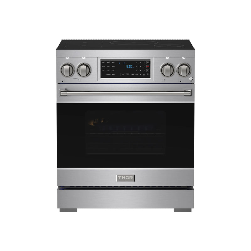 Thor Kitchen Gordon Ramsay 30-inch PRO Style Smooth Glass Top Induction Range in Stainless Steel (RSI30)