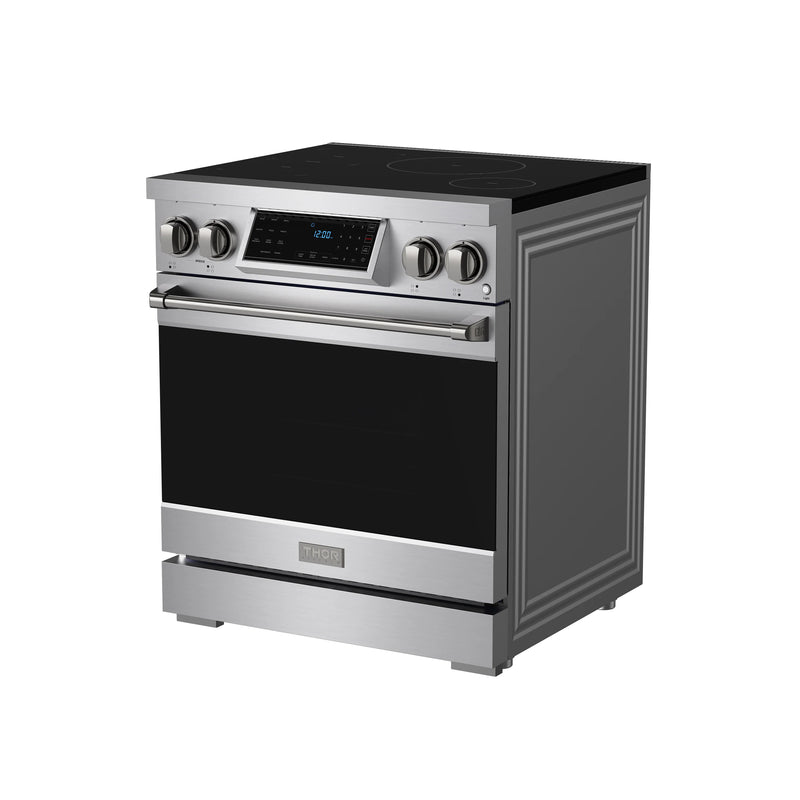 Thor Kitchen Gordon Ramsay 30-inch PRO Style Smooth Glass Top Induction Range in Stainless Steel (RSI30)