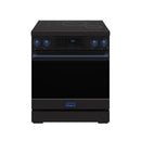 Gordon Ramsay by Thor Kitchen 30-Inch Professional Induction Range with Tilt Panel Touch Control in Black with Blue Trim (RSI30B-BLU)
