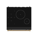 Gordon Ramsay by Thor Kitchen 30-Inch Professional Induction Range with Tilt Panel Touch Control in Black with Bronze Trim (RSI30B-BRZ)