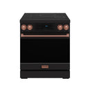 Gordon Ramsay by Thor Kitchen 30-Inch Professional Induction Range with Tilt Panel Touch Control in Black with Rose Gold Trim (RSI30B-RSG)