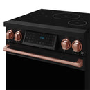 Gordon Ramsay by Thor Kitchen 30-Inch Professional Induction Range with Tilt Panel Touch Control in Black with Rose Gold Trim (RSI30B-RSG)