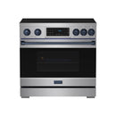 Gordon Ramsay by Thor Kitchen 36-Inch Professional Induction Range with Tilt Panel Touch Control in Stainless Steel with Blue Trim (RSI36-BLU)