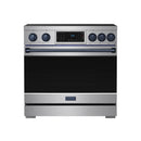Gordon Ramsay by Thor Kitchen 36-Inch Professional Induction Range with Tilt Panel Touch Control in Stainless Steel with Blue Trim (RSI36-BLU)