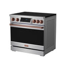 Gordon Ramsay by Thor Kitchen 36-Inch Professional Induction Range with Tilt Panel Touch Control in Stainless Steel with Rose Gold Trim (RSI36-RSG)