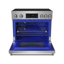 Gordon Ramsay by Thor Kitchen 36-inch PRO Style Smooth Glass Top Induction Range and 6.0 Cu. Ft. Oven with Air Fryer and Self Clean in Stainless Steel (RSI36)