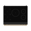 Gordon Ramsay by Thor Kitchen 36-Inch Professional Induction Range with Tilt Panel Touch Control in Black with Bronze Trim (RSI36B-BRZ)