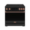 Gordon Ramsay by Thor Kitchen 36-Inch Professional Induction Range with Tilt Panel Touch Control in Black and Rose Gold (RSI36B-RSG)