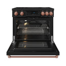 Gordon Ramsay by Thor Kitchen 36-Inch Professional Induction Range with Tilt Panel Touch Control in Black and Rose Gold (RSI36B-RSG)